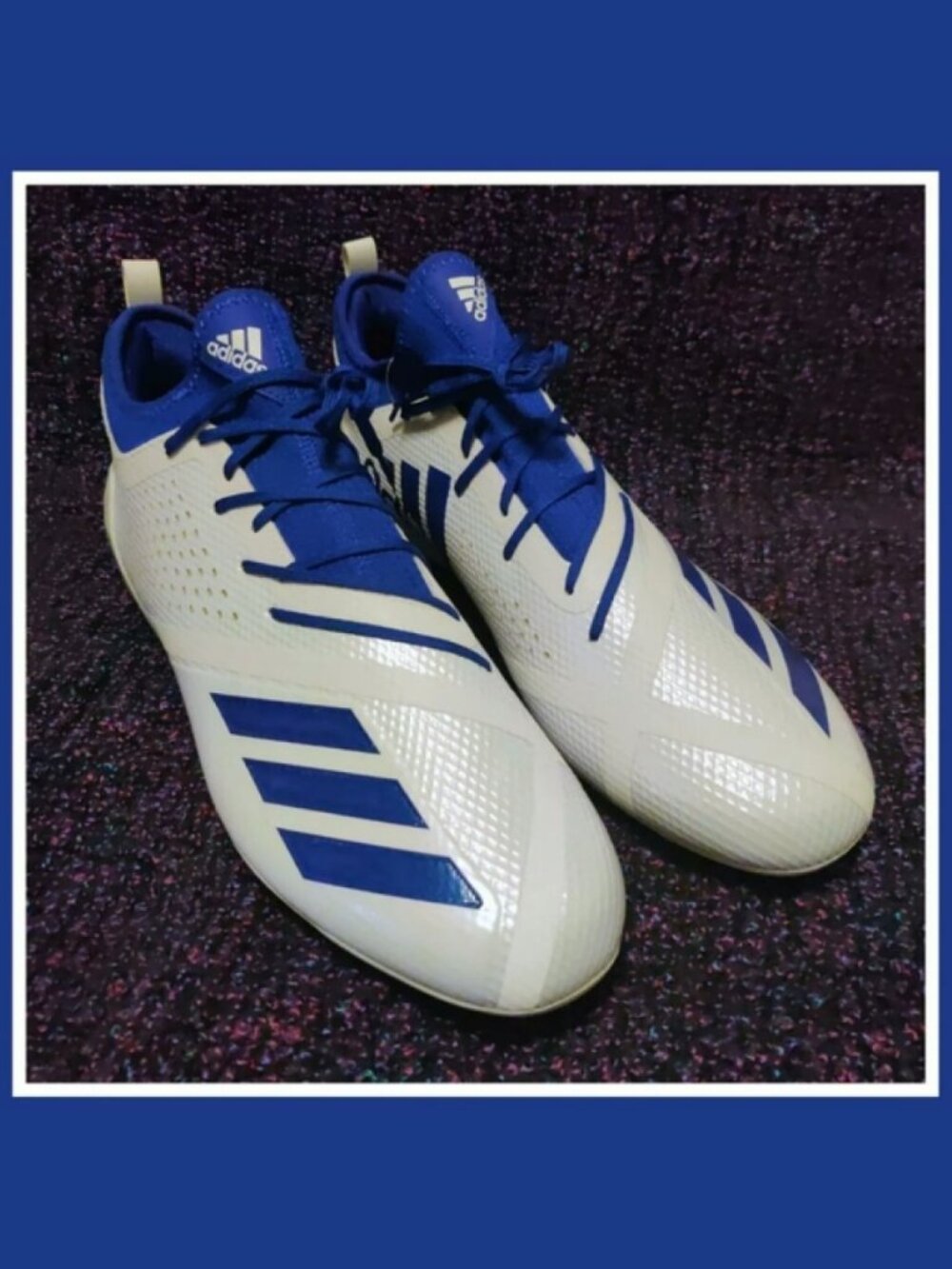 Adidas Adizero 5-Star 7.0 Football Cleats - DA9548 -White/Blue - Men's 17 - NWOB